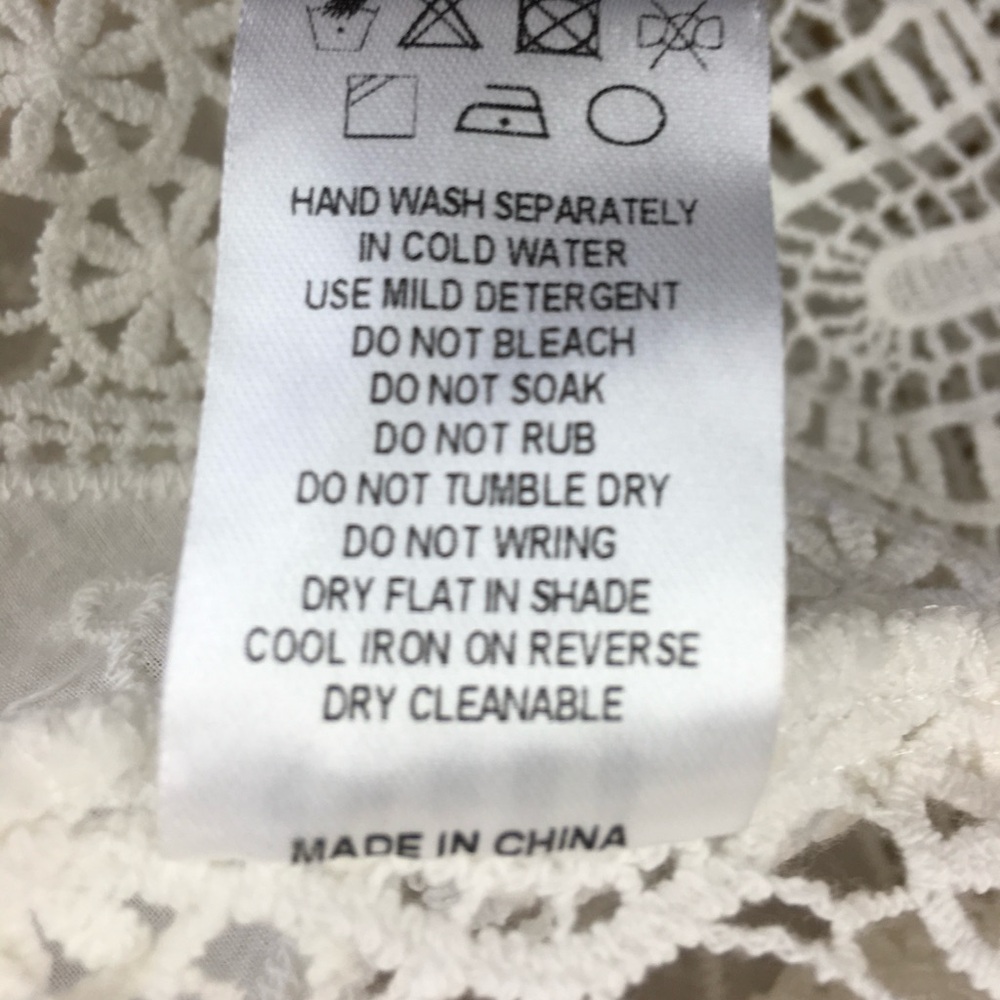 SUB00 Australia 100% Cotton Lace Butterfly Sleeve Top Blouse Size L - Picture 10 of 11